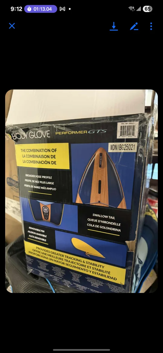Body Glove Performer GTS Paddleboard - New in Box! thumbnail