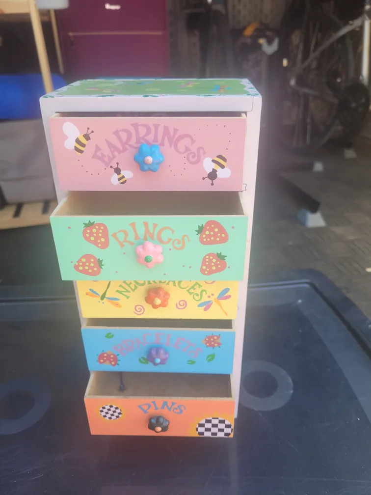 Jewelry Storage Chest with Drawers thumbnail