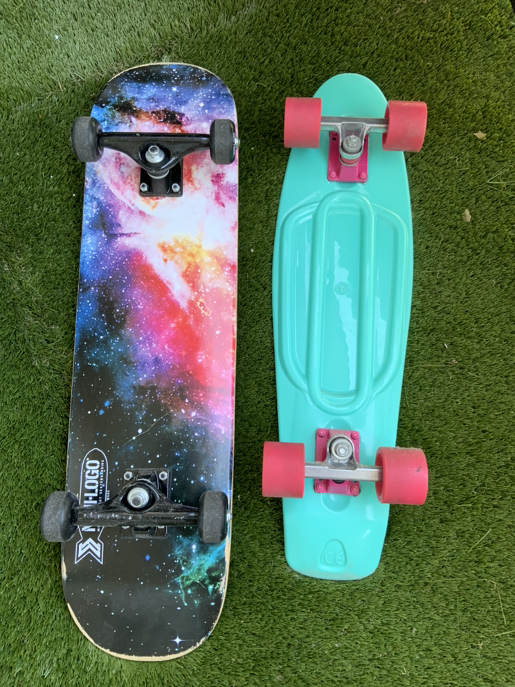 2 skateboards