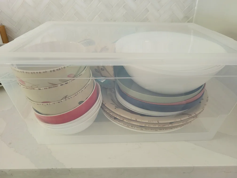Plastic Storage Box with Dishes thumbnail