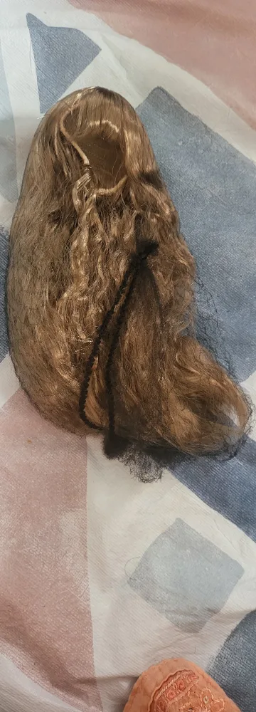 Brunette Doll Wig - 1/4 bjd - fits 15cm to 18.5cm doll head thumbnail
