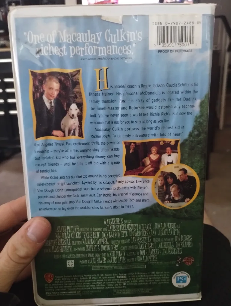 Original Richie Rich VHS tape- Macaulay Culkin image indicator(2)