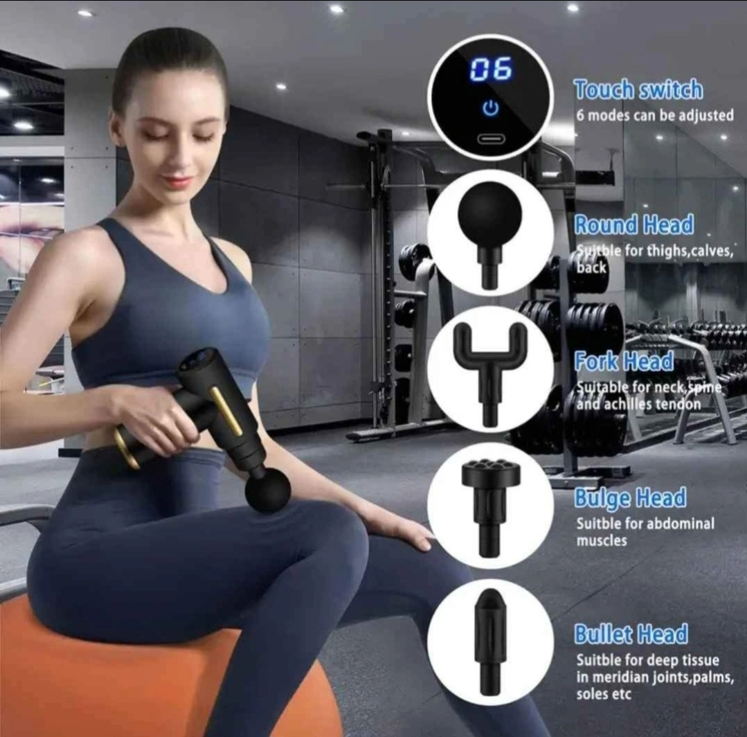 Percusion Massager with 6 Speeds & 4 Different Heads - photo 3