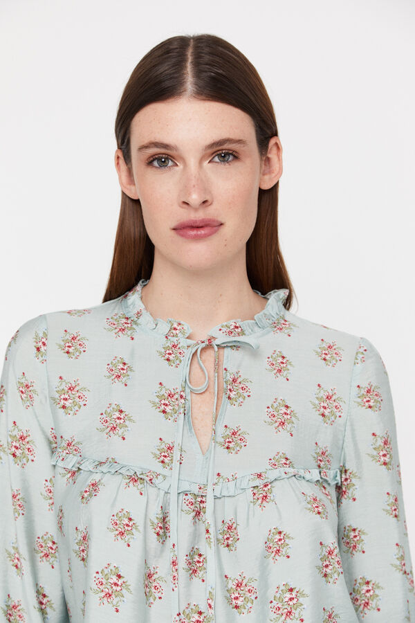 Cortefiel Floral Print Blouse - Size Small - photo 2