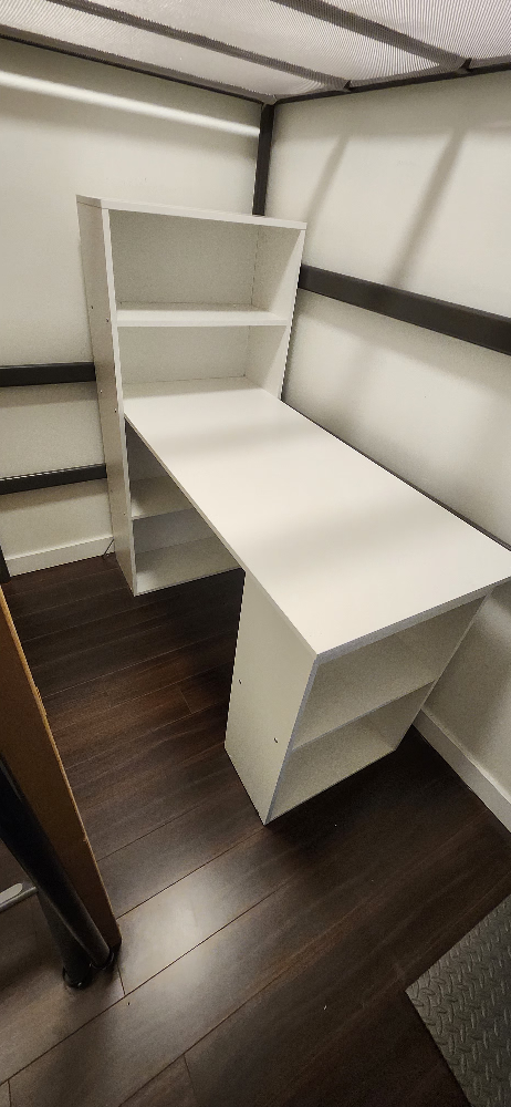 White Desk with Shelves
