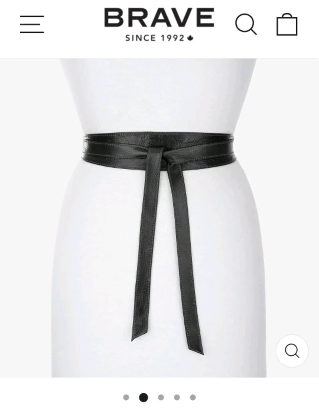Brave Leather Belt One Size thumbnail