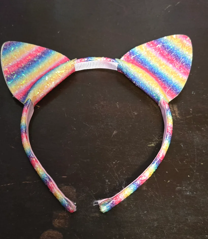 Rainbow Cat Ear Headband thumbnail