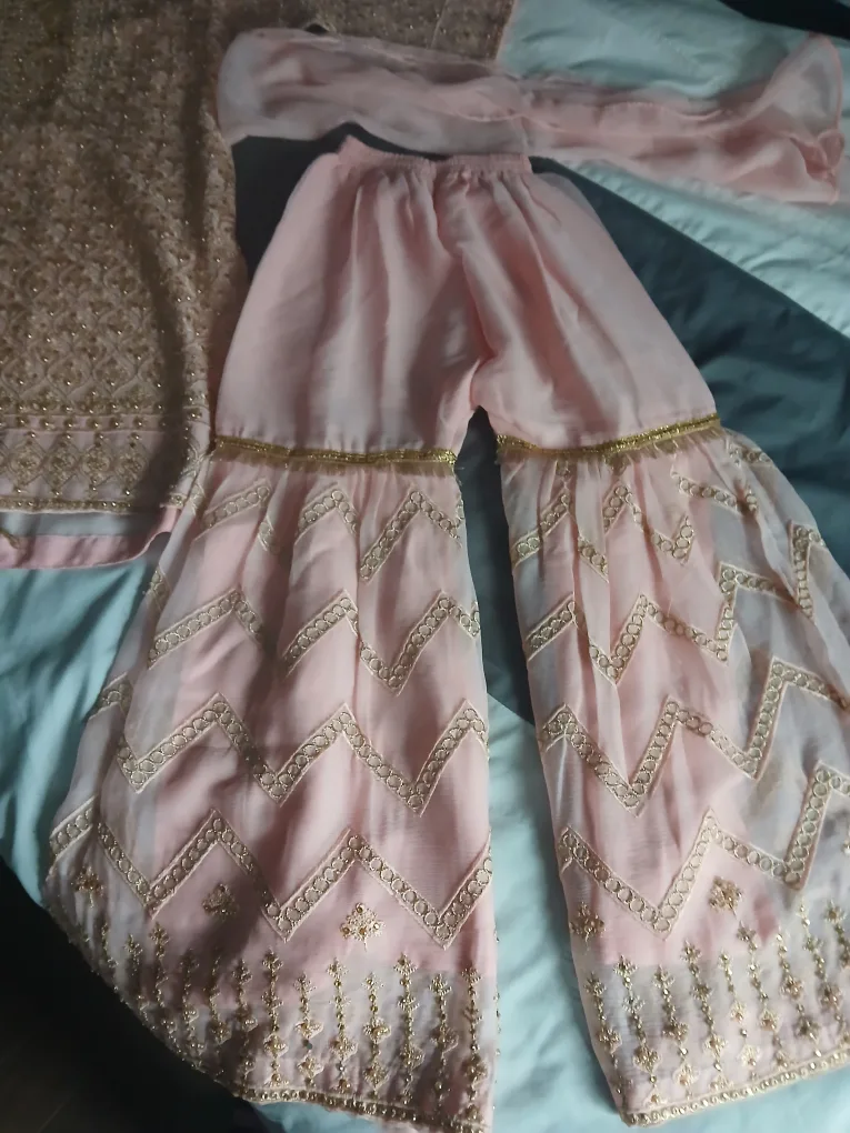 Pink Viscose Shalwar Kameez - Size 8 image indicator(4)