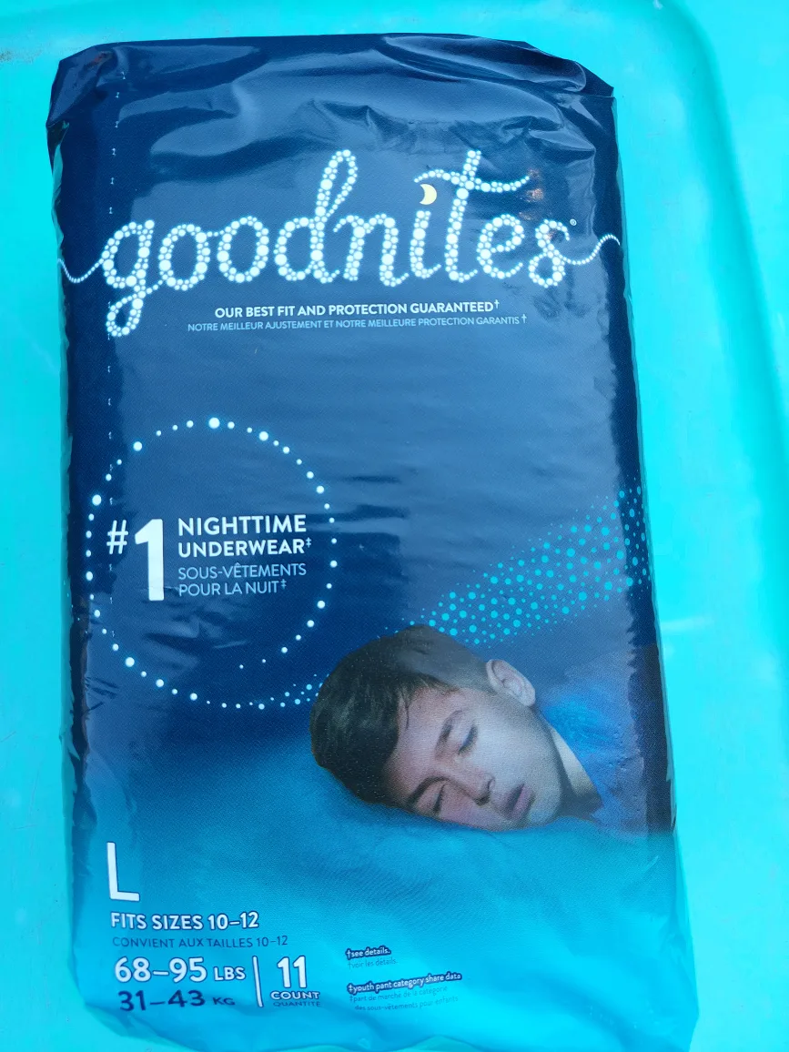 Goodnites Boys Nighttime Underwear Diapers Size L thumbnail