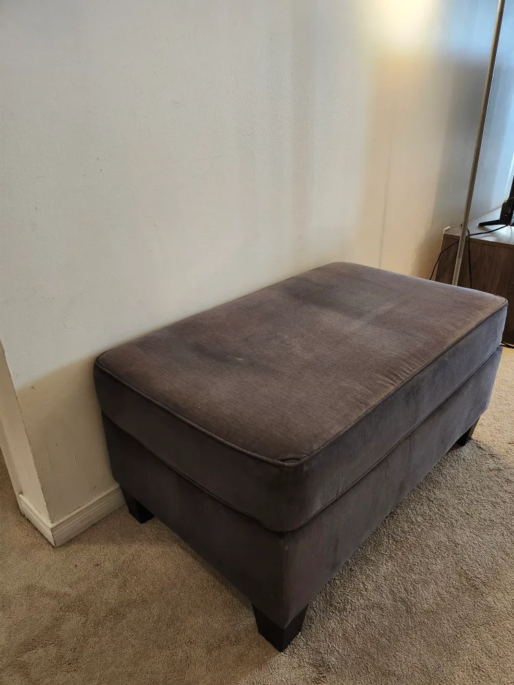 Ottoman - 44" x 24" Grey Ashley Furniture thumbnail