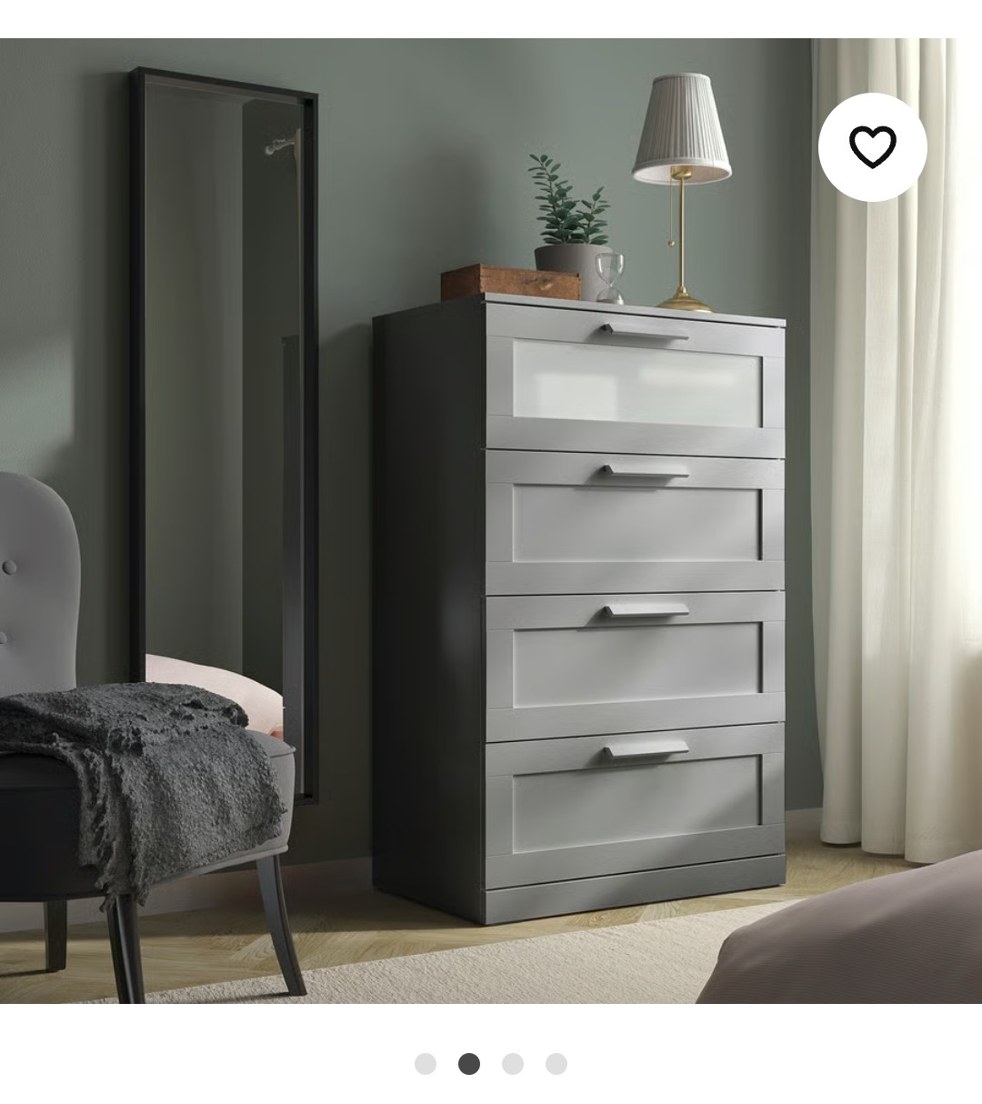 IKEA Hemnes Grey Chest of 4 Drawers - photo 2