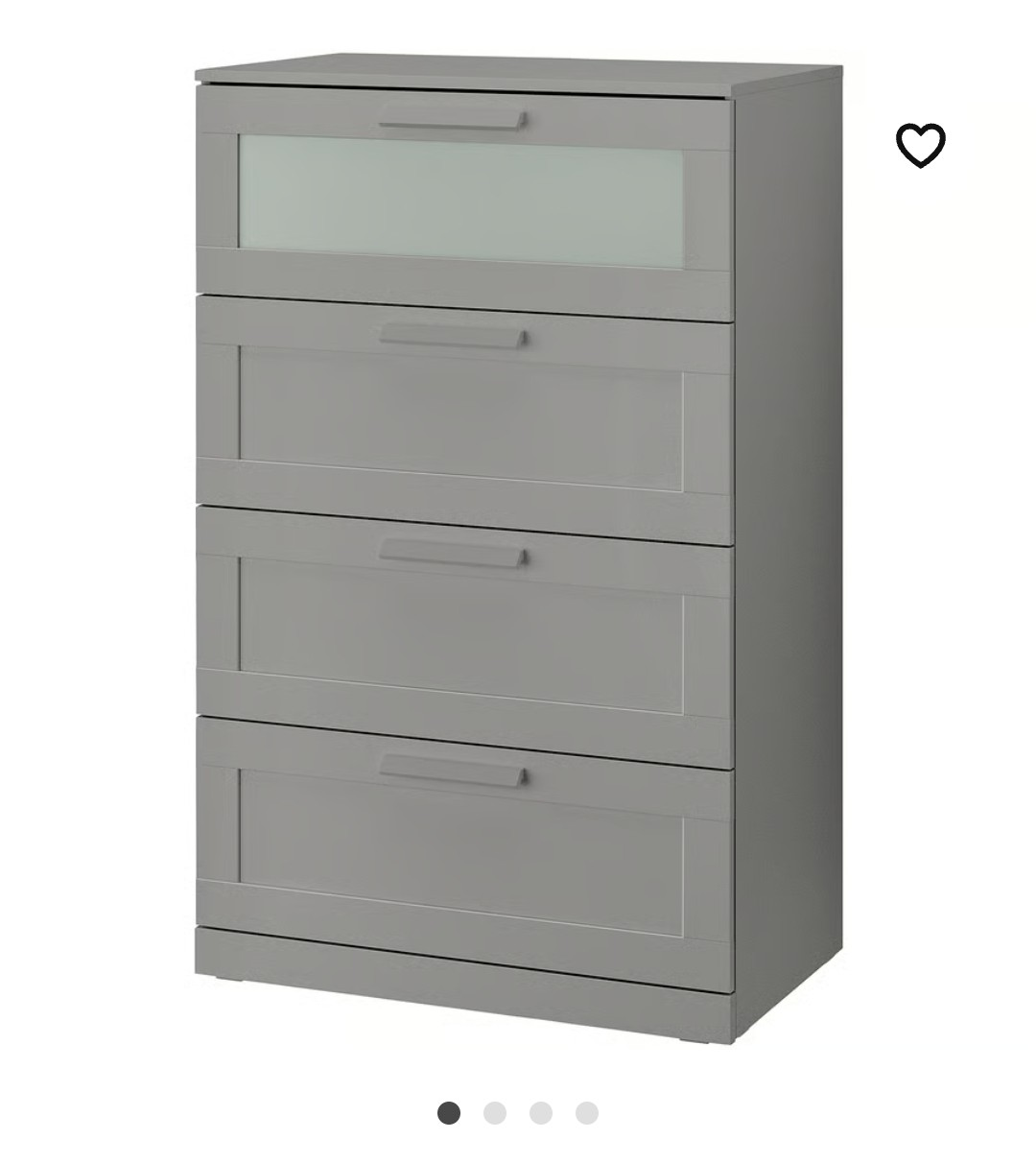 IKEA Hemnes Grey Chest of 4 Drawers - photo 3