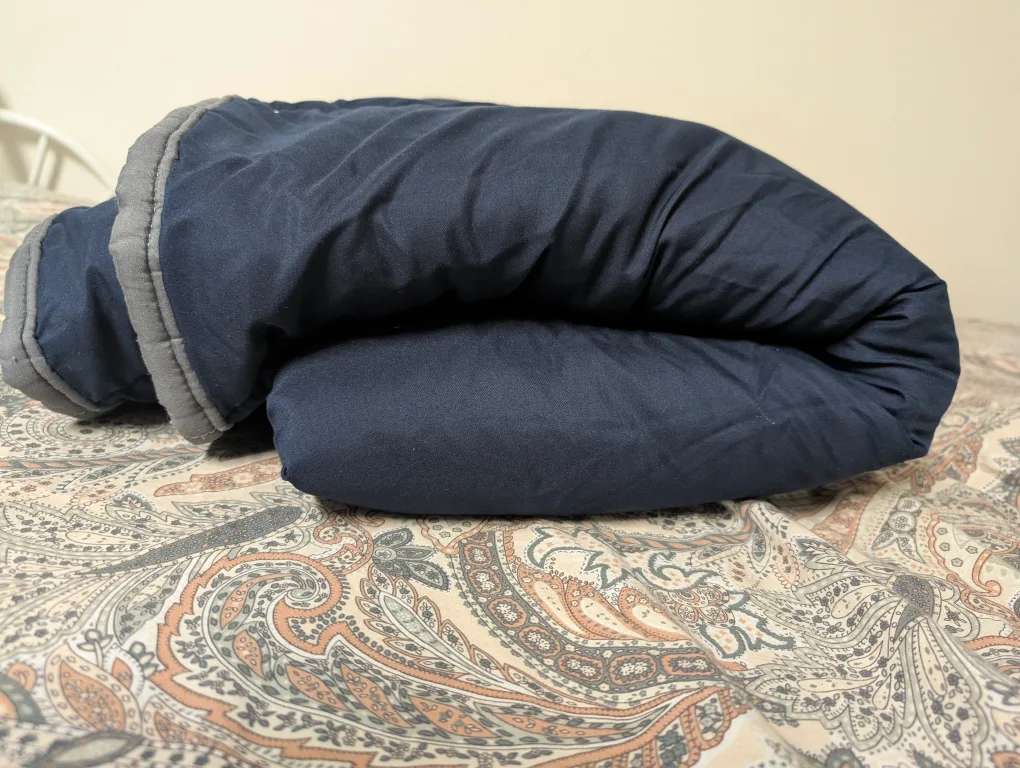 Mainstays Twin/1 Place Comforter - Navy Blue/Grey image indicator(4)