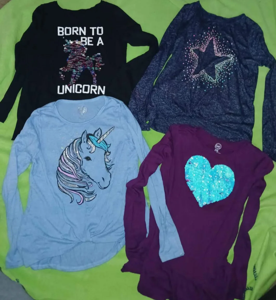 Girls Long Sleeve Shirts Bundle - Size XL (14-16) thumbnail