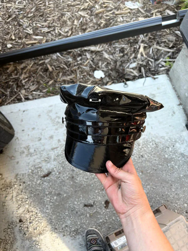 Black Patent Leather Hat thumbnail