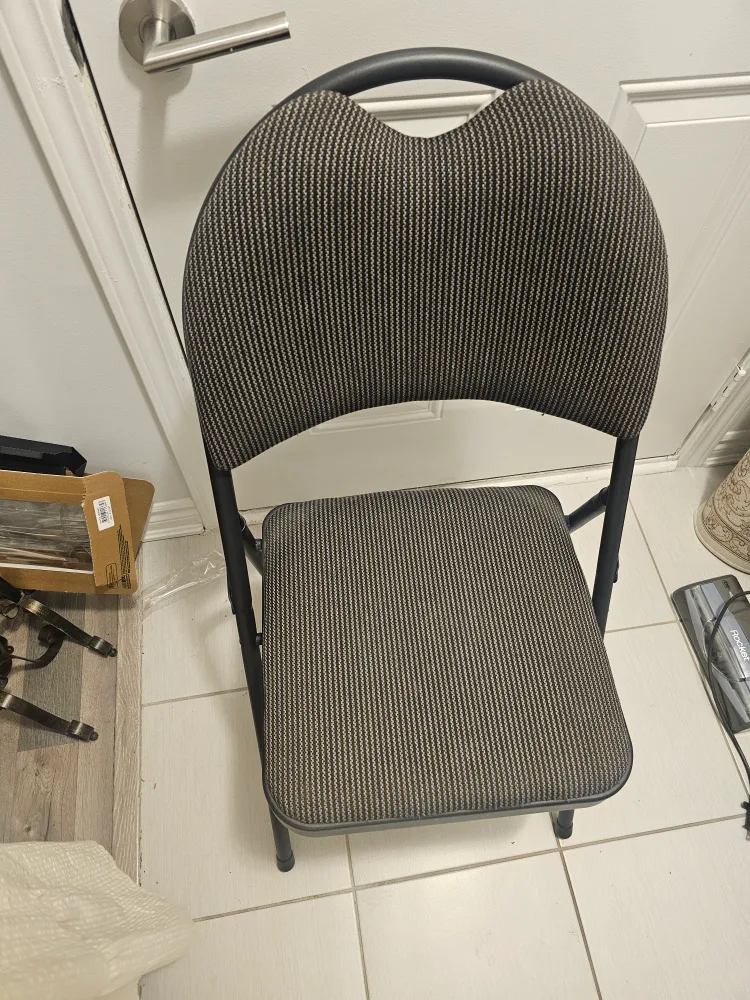 Folding Chair - Black & Beige thumbnail