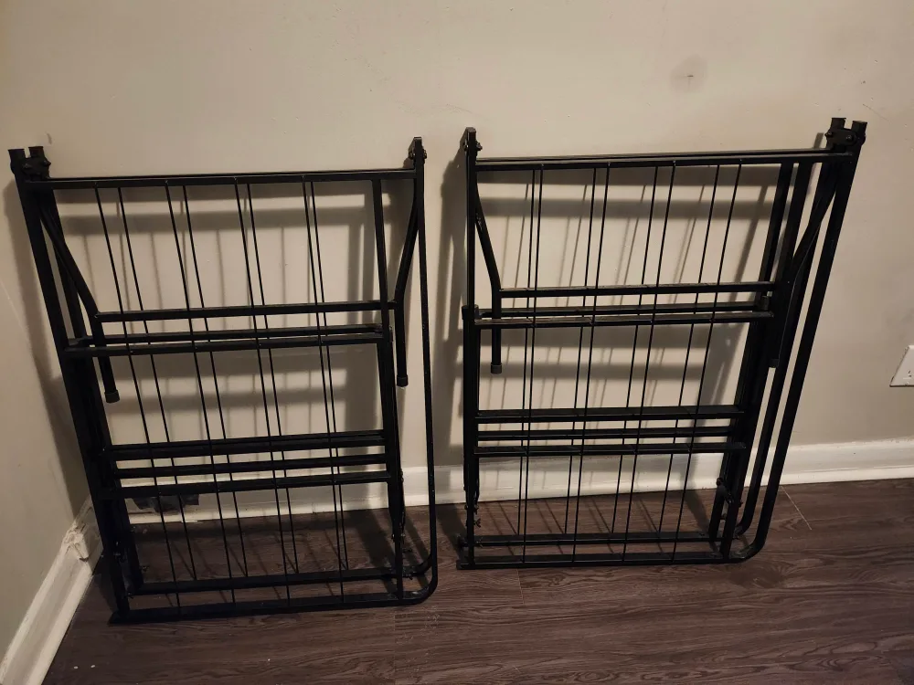 Folding Bed Frame - Black thumbnail