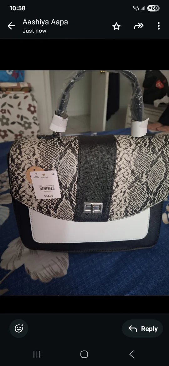 Ardene Faux Leather Square Tote Bag - New image indicator(4)