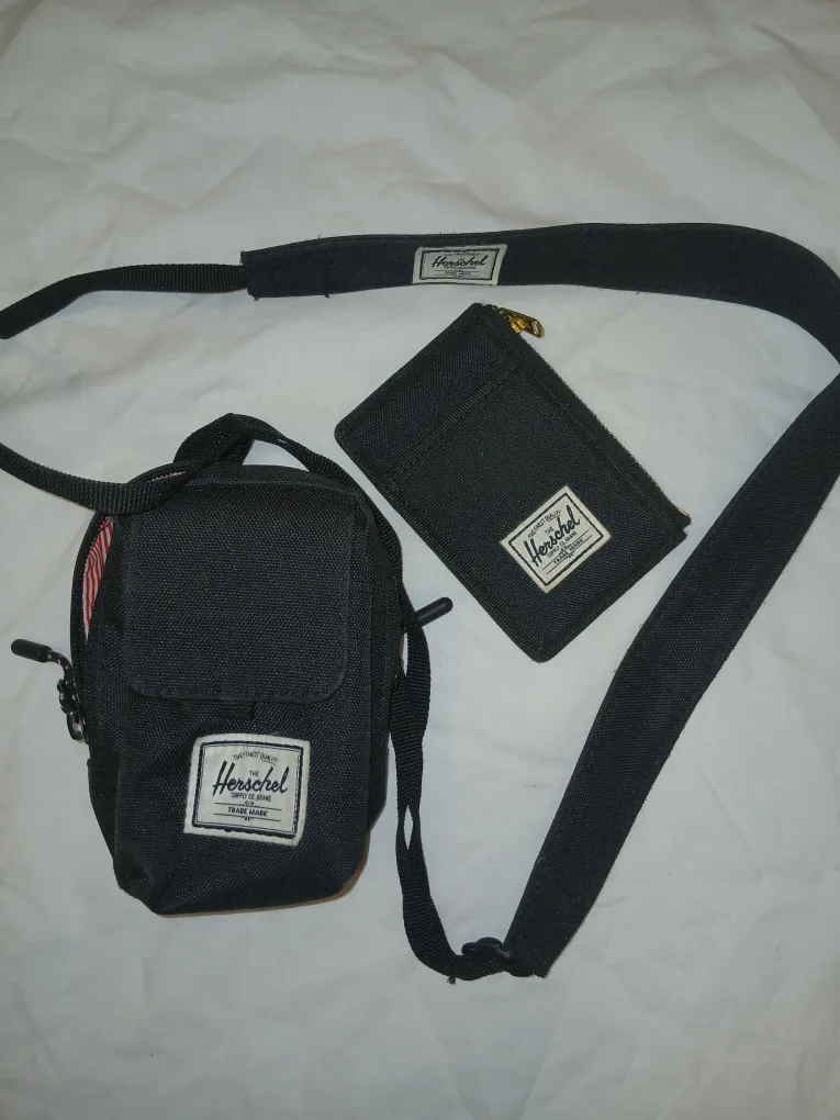 Herschel Black Shoulder Bag & Card Holder thumbnail
