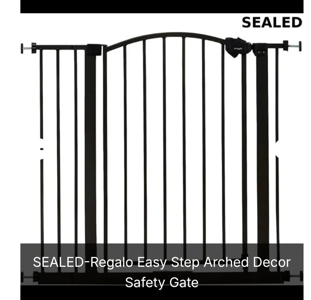 New Regalo Easy Step Arch Decor Safety Gate 30 x 43in - Bronze thumbnail