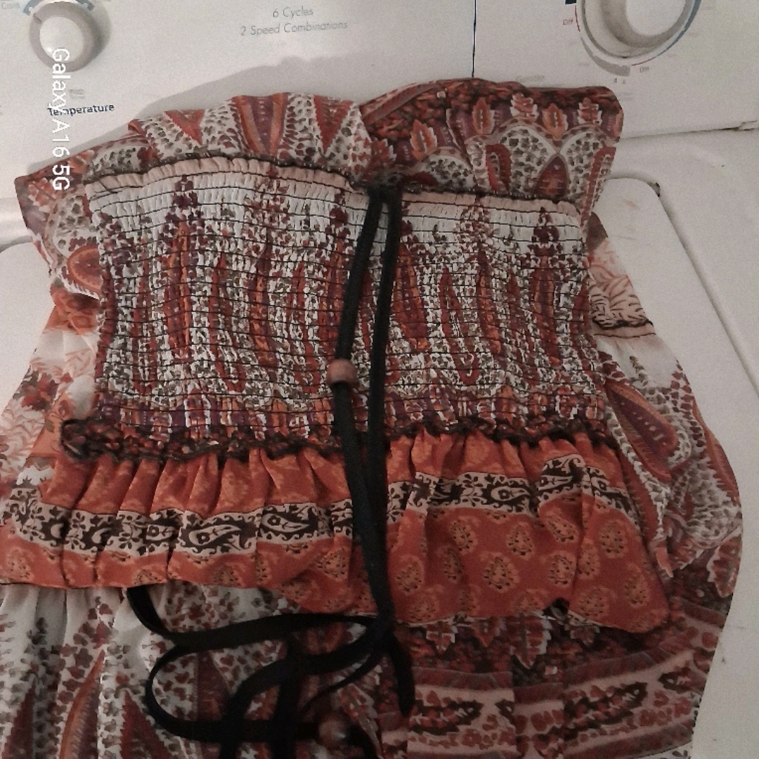 Le Chateah Vintage  Boho Tiered Maxi Skirt - Size M/M - photo 3