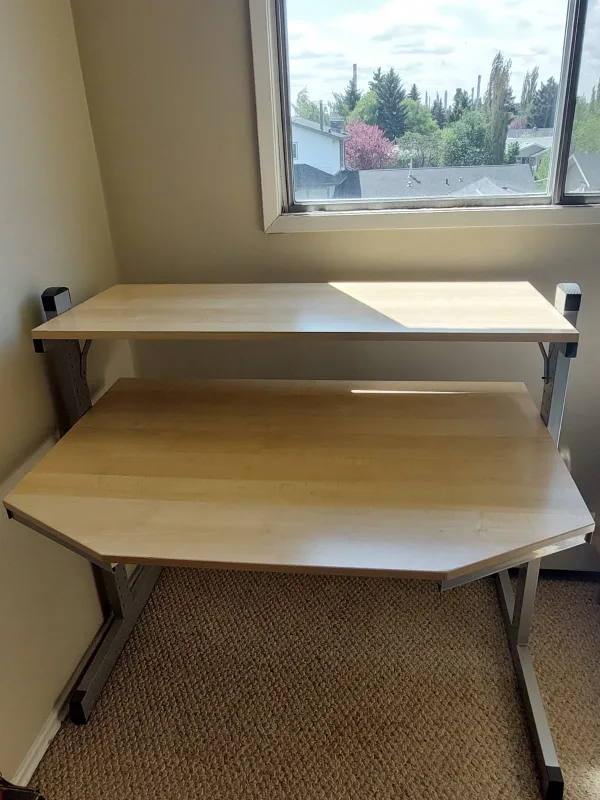 Wooden Desk with Shelf thumbnail