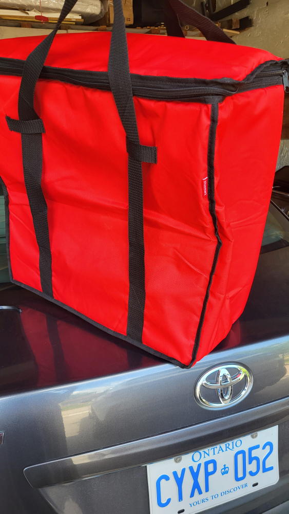 Red Insulated Food Delivery Bag - photo 2