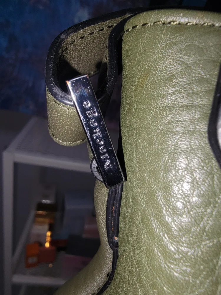 Mackage Olive Green Leather Satchel image indicator(6)