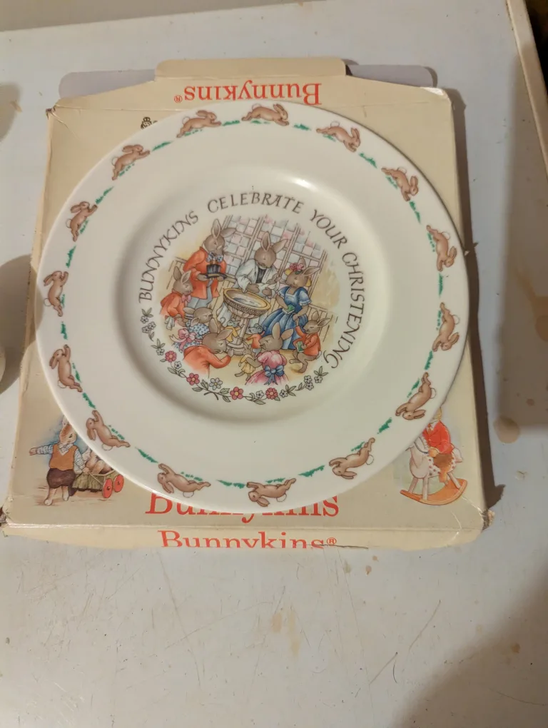 Royal Doulton Bunnykins Celebrate Your Christening Plate image indicator(3)