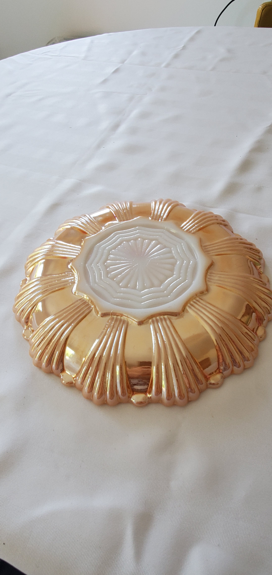 Vintage Lustreware 8.5" Glass Divided Serving Dish - photo 3