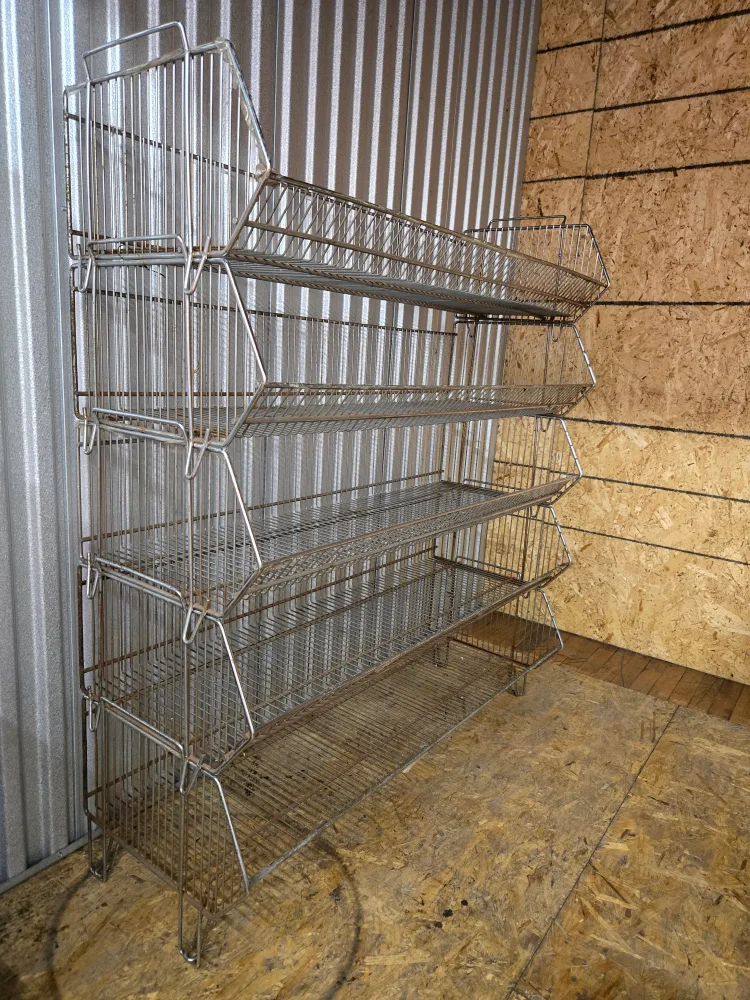 Heavy Duty Wire Basket Shelving Unit thumbnail