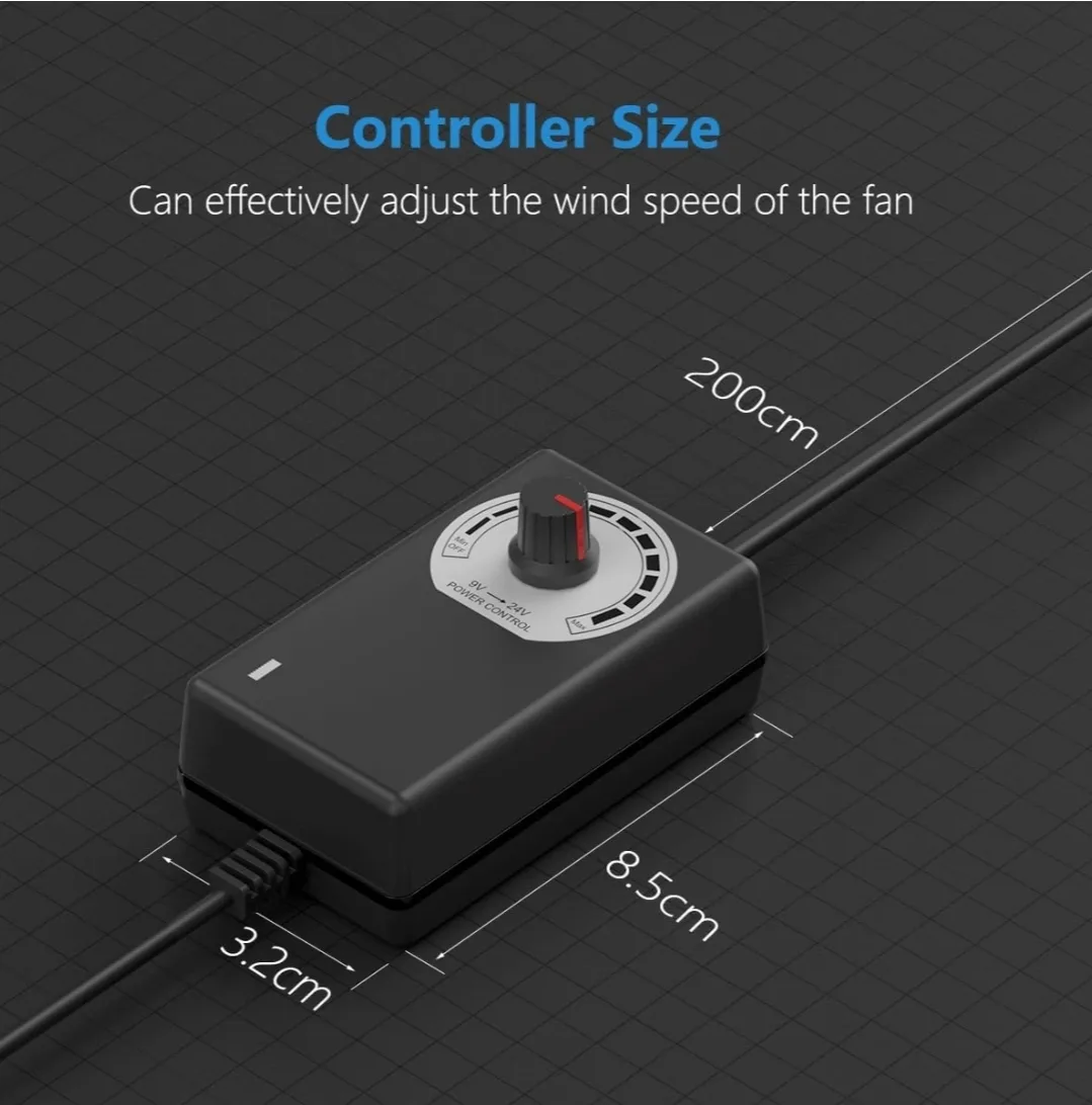 Hon&Guan 4" Inline Booster Duct Fan w/ Speed Controller, 130 CFM image indicator(5)