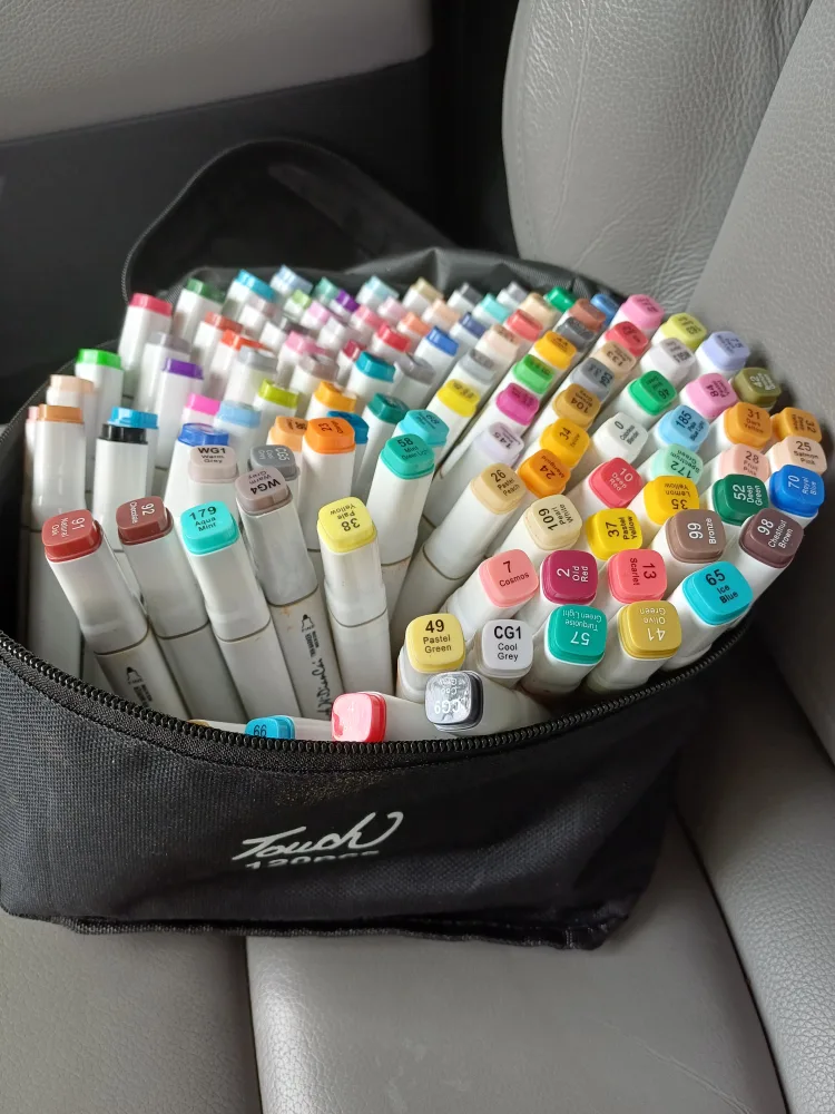 Touch 120pcs Markers with Case image indicator(3)