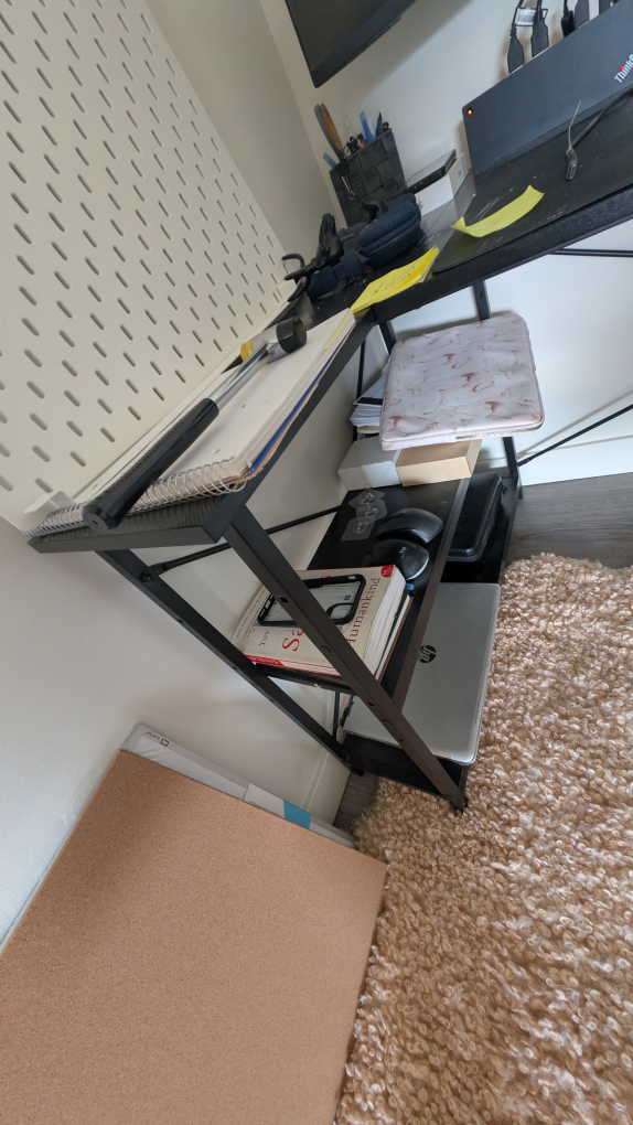 Black Desk with Shelves - photo 2