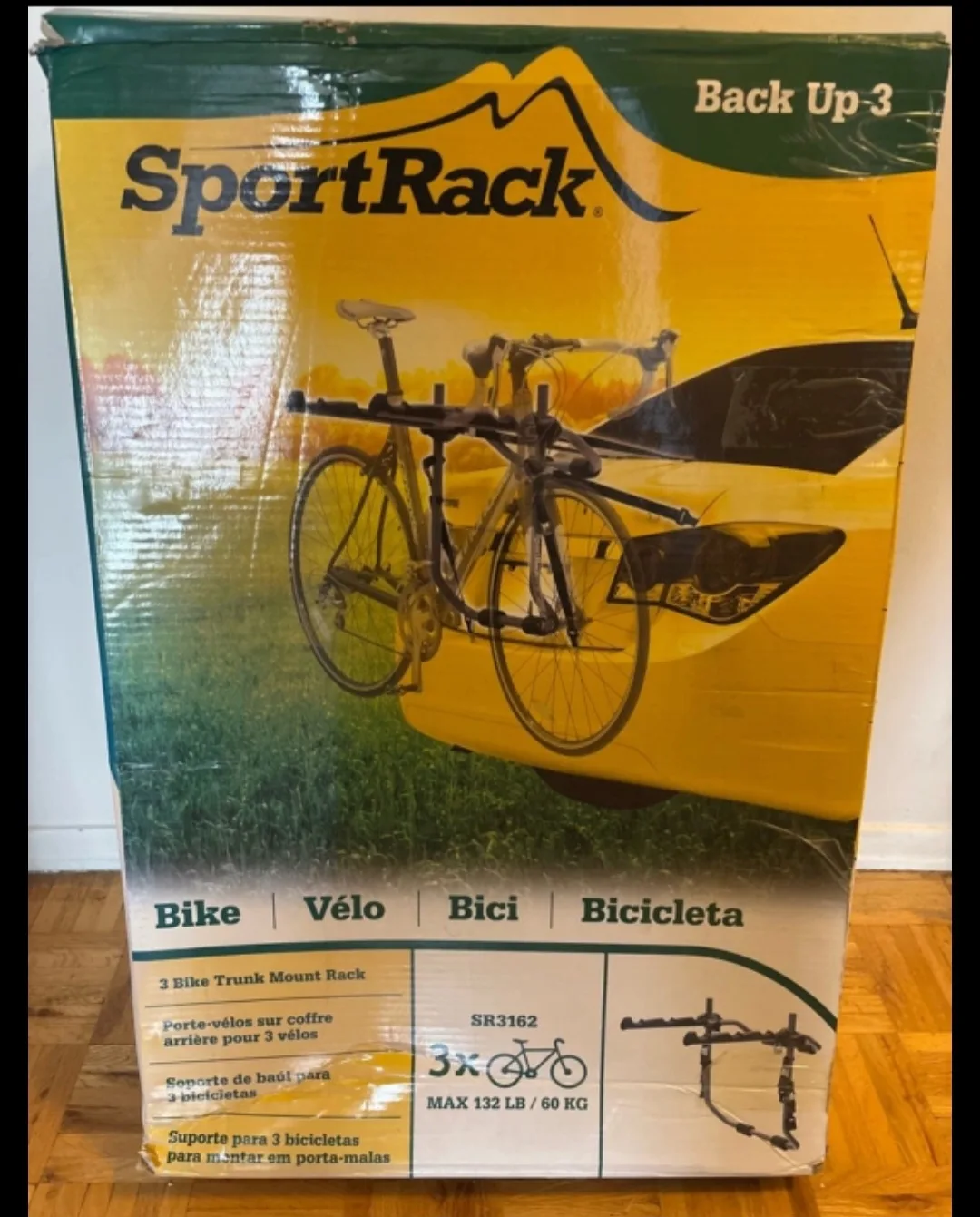 SportRack Back Up 3 Bike Trunk Rack - New in Box! thumbnail