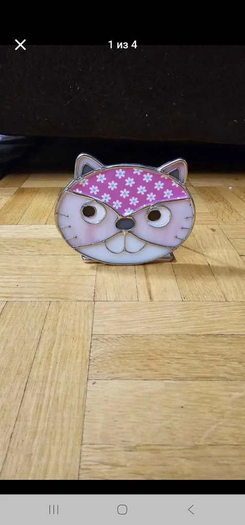 Cat-shaped Stained Glass Decoration thumbnail