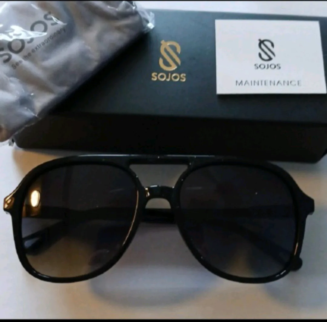 NEW! SOJOS BLACK AVIATOR STYLE SUNNIES image indicator(2)