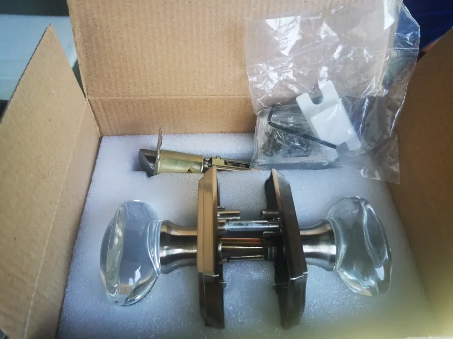 probrico New crystal Glass Door Knob Set with Hardware thumbnail
