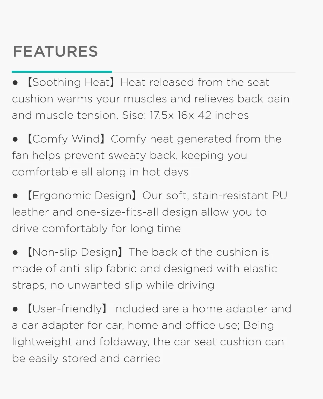 Naipo Seat Cushion with Comfy Heat and Wind thumbnail