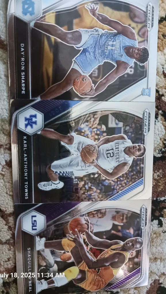 Basketball Trading Cards - Sharpe, Towns, O'Neal thumbnail