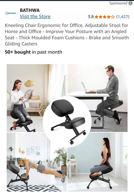 Ergonomic Adjustable Height Kneeling Chair image indicator(2)