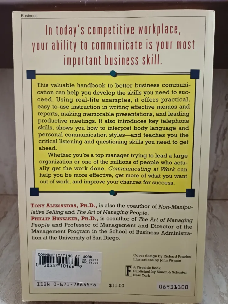🇨🇦 FREE: Communicating at Work by Tony Alessandra, Phil Hunsaker image indicator(2)