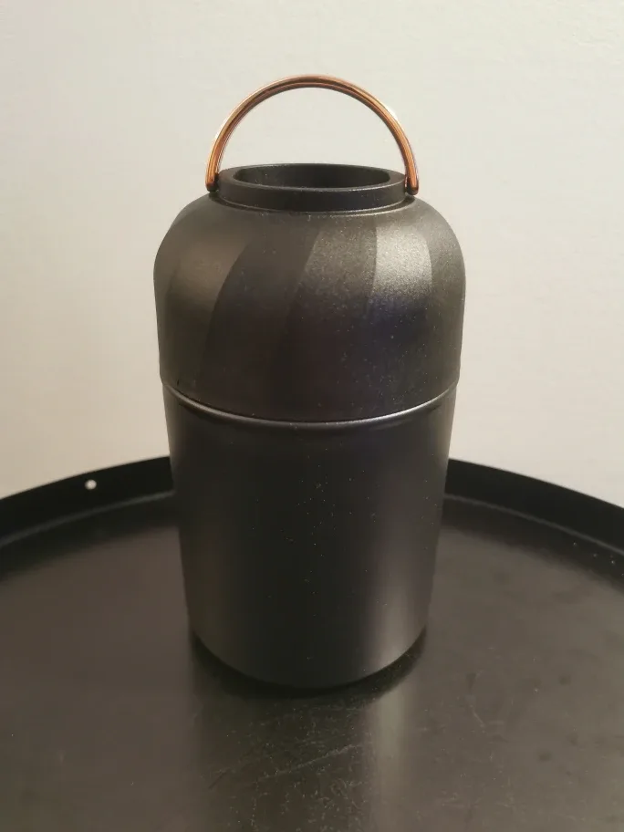 Black Food Thermos with Spoon & Fork