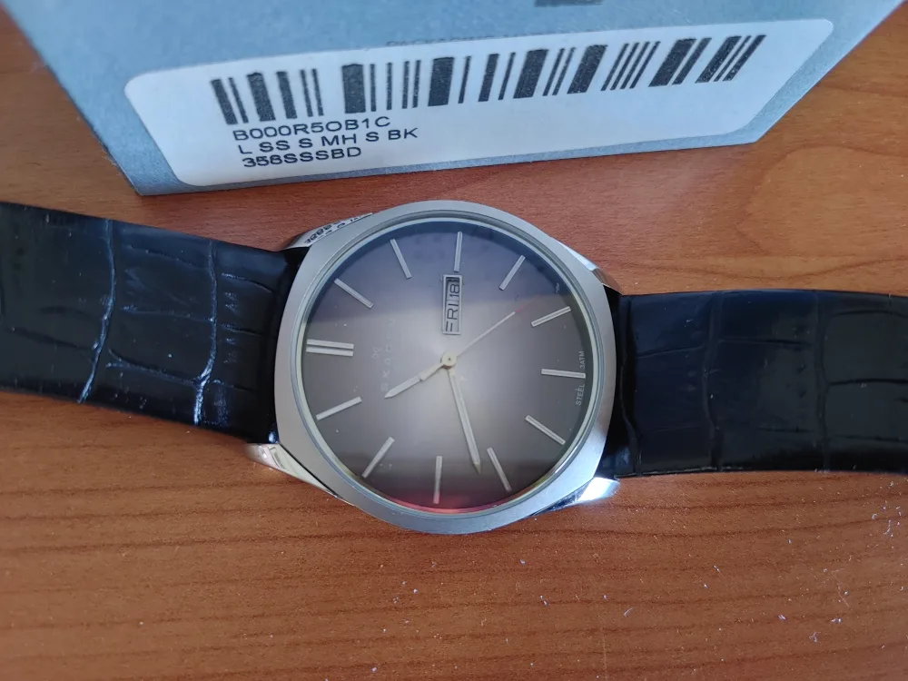 Skagen Black Leather Band Watch image indicator(2)