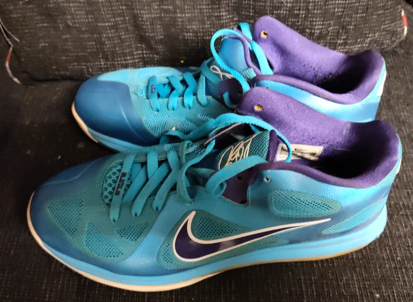 Nike LeBron Teal/Purple Sneakers image indicator(4)