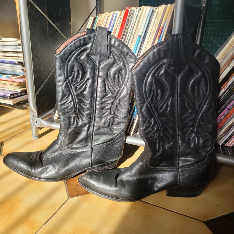 90's Guess by Georges Marciano Leather Cowboy Boots thumbnail