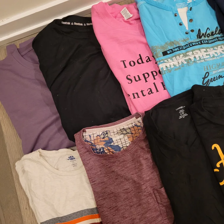 10pcs Lot Men Tshirt Size large XL image indicator(3)