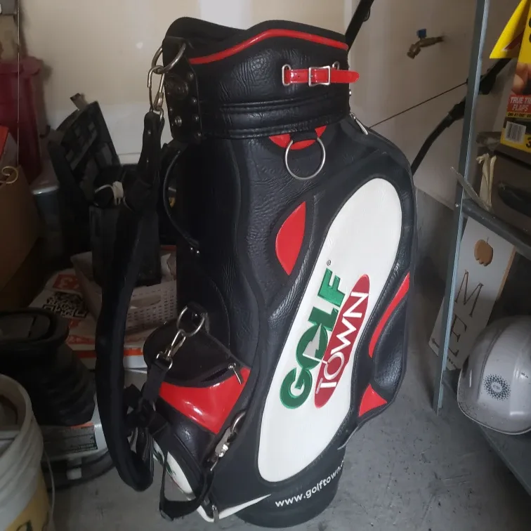 Golf Town Golf Bag - Black, Red, White thumbnail