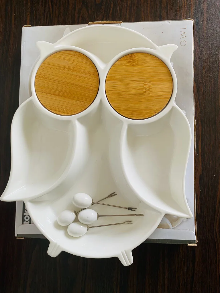 Stokes Owl Hors D'oeuvres Set - New in Box!🇨🇦🧡 thumbnail