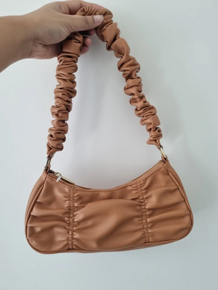 Brown Ruched Handle Shoulder Bag thumbnail